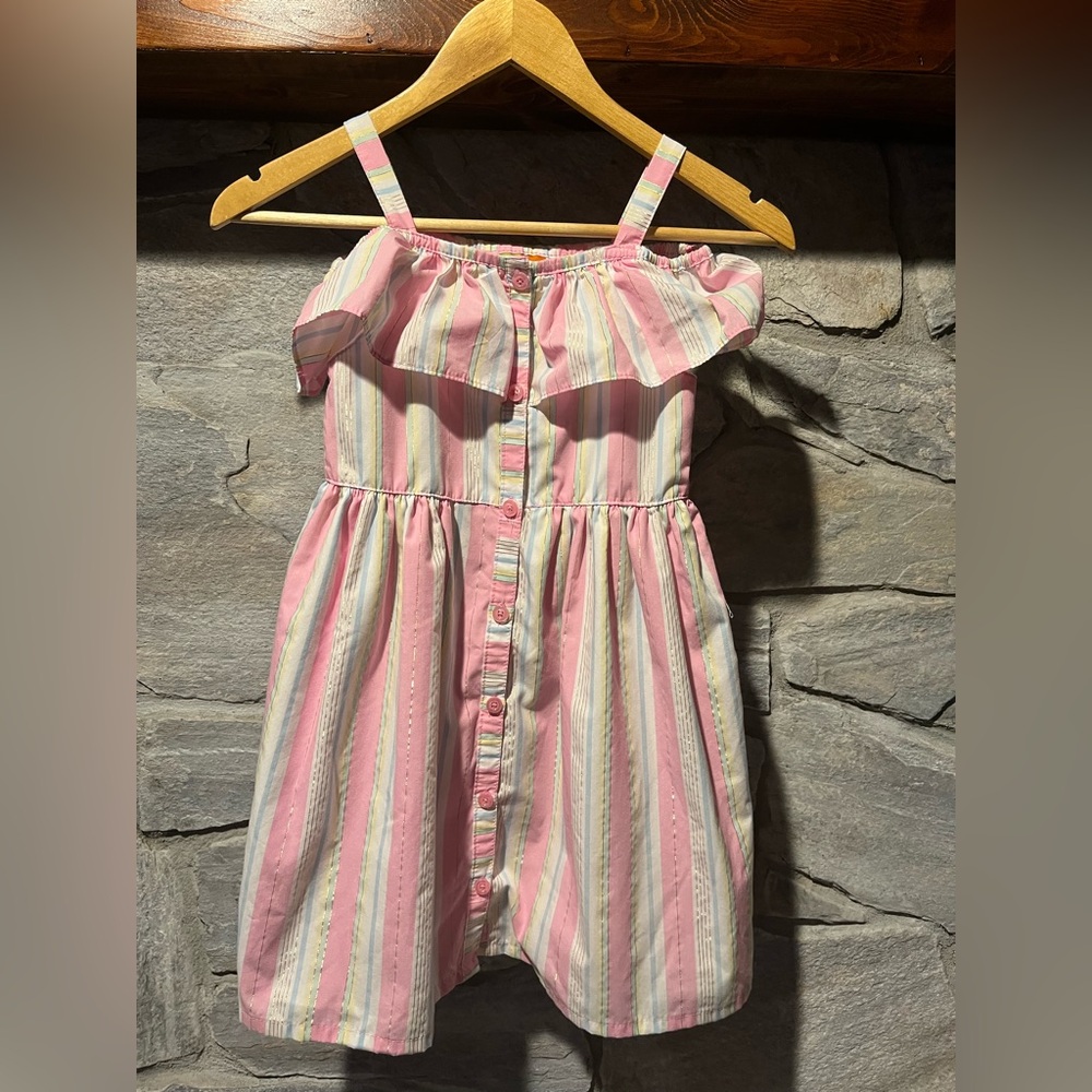 Penelope Mack Pink Striped Sundress, 6X
